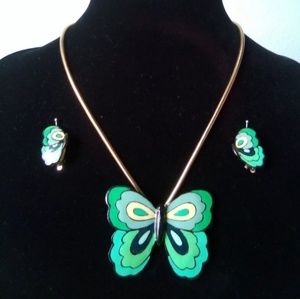 Beautiful  Eisenberg vintage Butterfly  necklace
